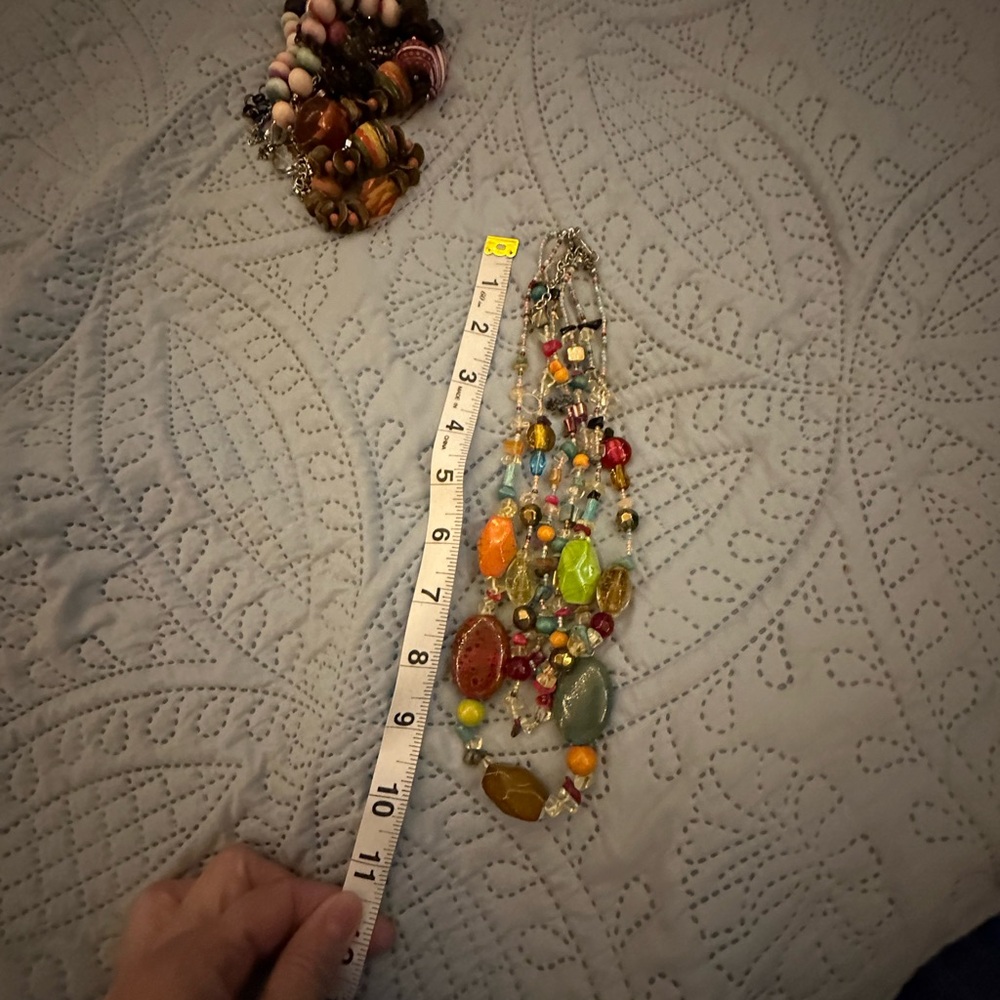 Multi-Color Beaded Statement Necklace